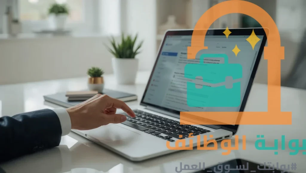 لقطة احترافية ليد على وشك إرسال رسالة متابعة عبر البريد الإلكتروني بعد فترة من عدم الرد بعد التقديم.