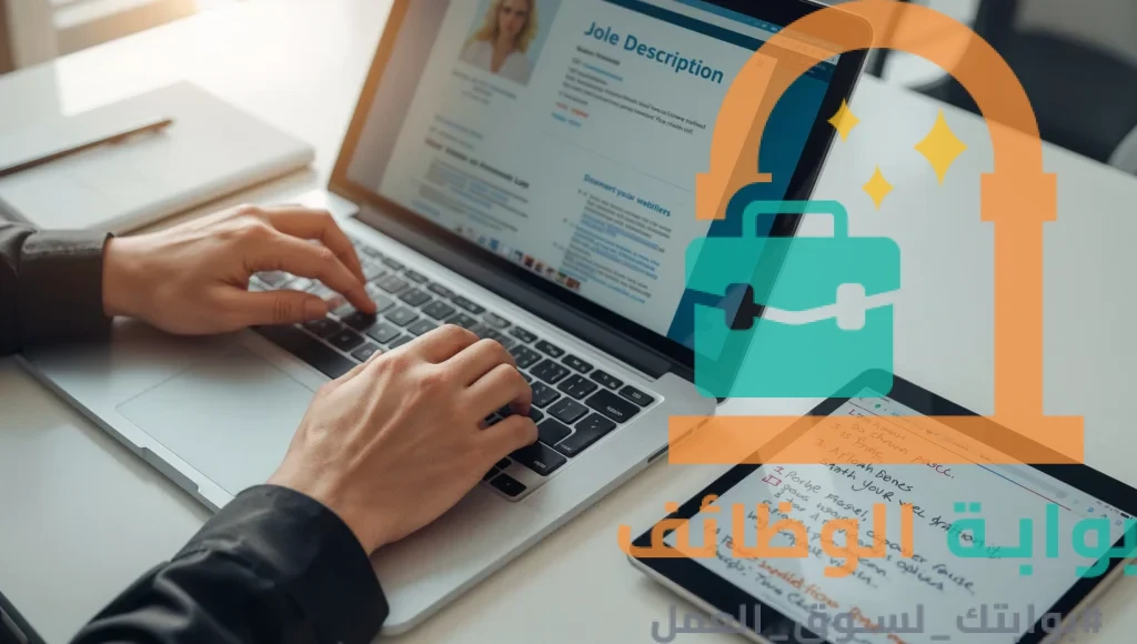 لقطة مقربة ليدين تعملان على تخصيص مهارات السيرة الذاتية لتناسب الوصف الوظيفي وتجنب اخطاء السيرة الذاتية العامة.