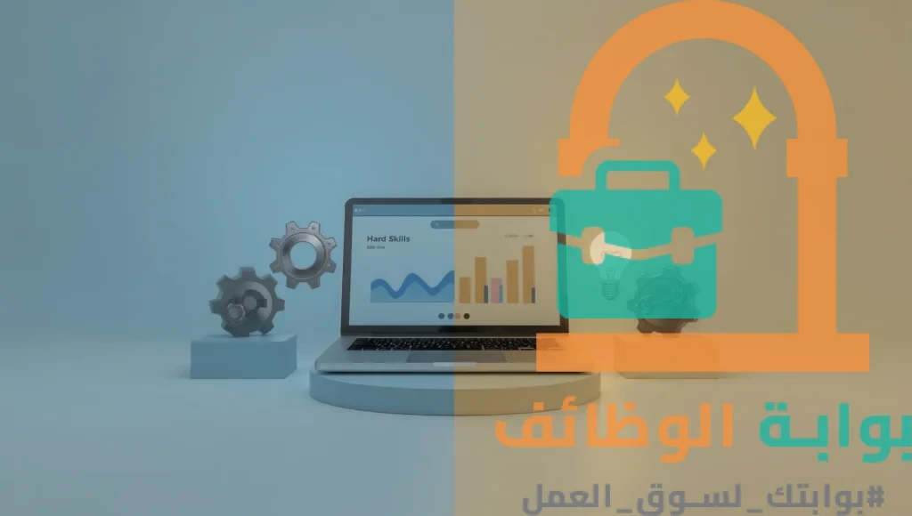 تصميم ثلاثي الأبعاد يوضح التوازن المثالي بين المهارات التقنية والمهارات الشخصية في السيرة الذاتية الاحترافية