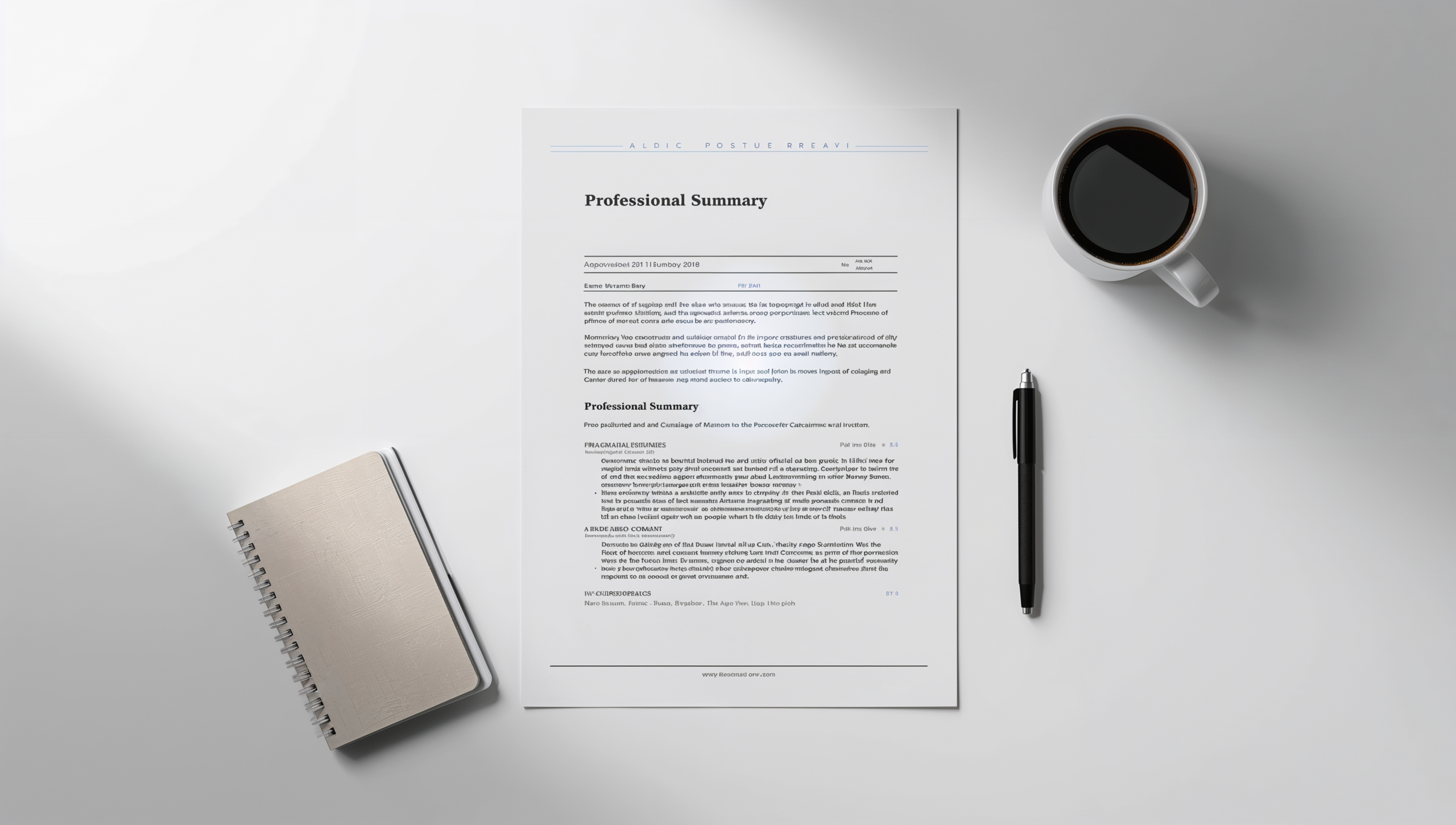 ملخص السيرة الذاتية: نموذج مختصر احترافي للـ CV