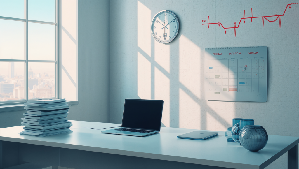 صورة رمزية تعبّر عن التوقيت الخاطئ للتقديم على الوظائف وأهمية التوقف المهني المؤقت