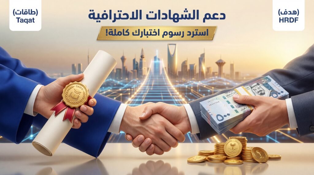 شرح برنامج دعم الشهادات الاحترافية واسترداد رسوم الاختبارات من صندوق هدف